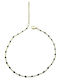 Silver And More Gold Plated Stainless Steel Black Anklet Chain 22cm