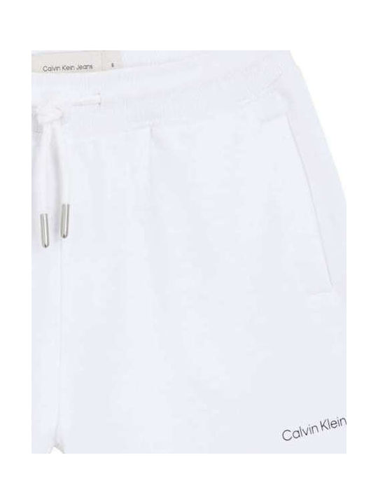Kids Fabric Shorts/Bermuda Logo White