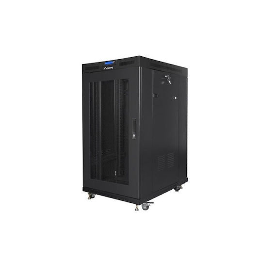 Lanberg Flat Pack Подова Рак Стойка 19U Черна FF01-8022-23BL