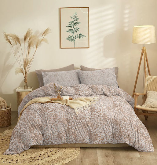 Cokitex Marta Pansy Σετ Μαξιλαροθήκες με Φάσα Mocha 50x70εκ.