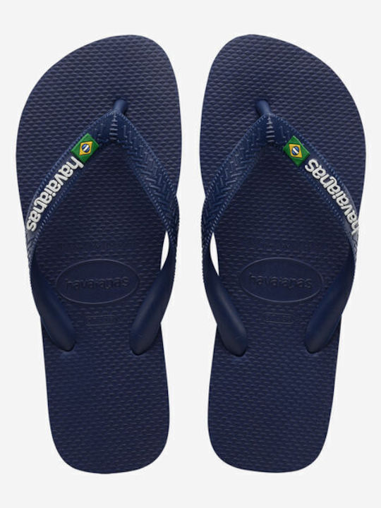 Havaianas Brasil Logo Men's Flip Flops Blue