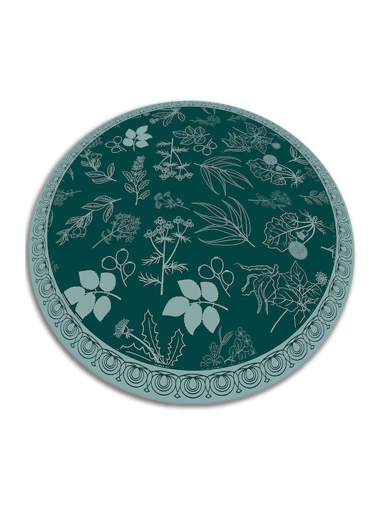 Tulup Rundes Küchenmatte Mit Botanischen Blumen 140cm