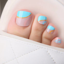 Set 24 Summer Turquoise Toe Nails