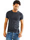 Men's Short Sleeve Dark Gray Melange Undershirt