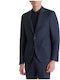 Summer Men’s Suit Jacket with Regular Fit Blue