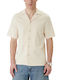 Short Sleeve Shirt in Regular Fit Beige