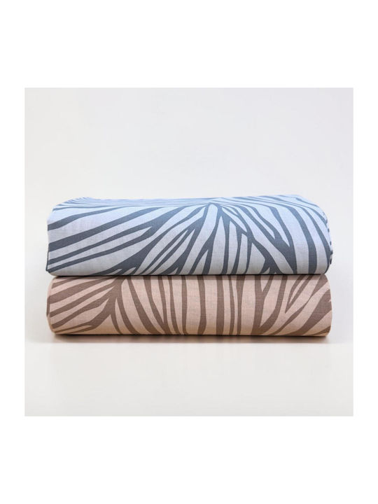 Linea Home Set Bed Sheets with 1 Pillowcase for Single Bed 160x260cm Mocca 3 Pieces