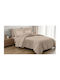 Linea Home Set Bed Sheets with 1 Pillowcase for Single Bed 160x260cm Moca 3 Pieces