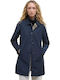 Women's Navy Blue Gabardine Coat