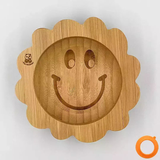 Pandaboo Toddler Food Bowl Made of Bamboo Orange
