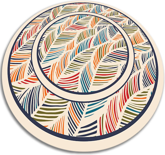 Tulup Round Kitchen Mat Blue 80cm