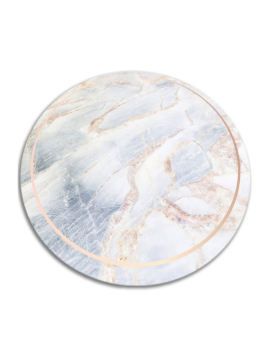 Tulup Covoraș Rotund de Bucătărie Auriu 60cm