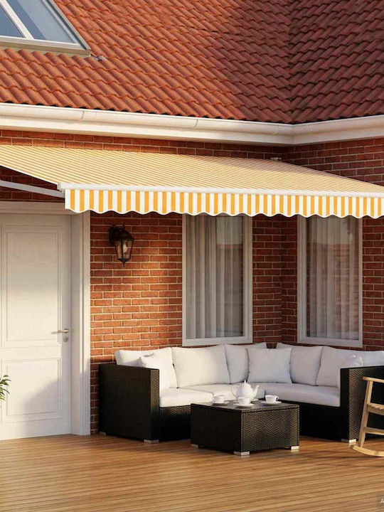 vidaXL Τέντα Βεράντας Κίτρινη 4x2m