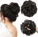 Synthetic Hair Synthetic Clip-in Bun Ponytail Wavy Black Brown