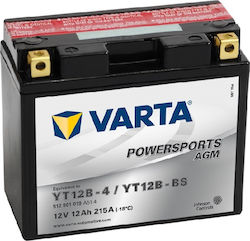 Varta Close Type Motorcycle Battery YT12B-BS with Capacity 12Ah