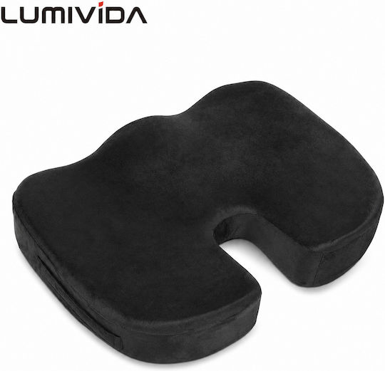 Lumivida Orthopädisches Sitzkissen mit Memory-Schaum in Schwarz Farbe RSC01-2