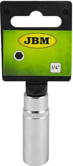 JBM Long Socket with 1/4" Square Drive HEX Diameter 4mm