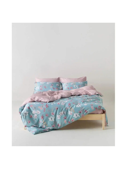 Kentia Darlyn Σετ Σεντόνια Υπέρδιπλα 240x270εκ. Ciel-pink (4τμχ)