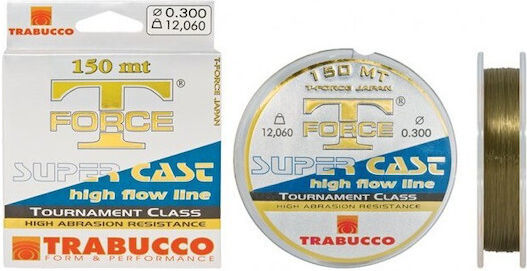 Πετονιά Trabucco T-force Super Cast 150m Χρωμα Πράσινη Μεγεθος 0.350