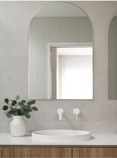 SteweHome STE-009512-P9512 Καθρέπτης Τοξωτός Ασημί 100x60cm