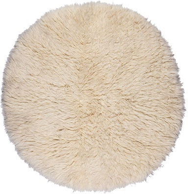 Biokarpet Flokati Natural Round 1700gr-90x90