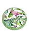 Tulup Rundes Küchenmatte Wasserdicht Flamingo 110cm