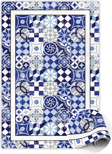 Tulup Rectangular Kitchen Mat Waterproof Blue 150x225cm