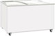 Think Cool Chest Freezer with 2 Sliding Doors 400lt W130.5xL63.5xH98cm