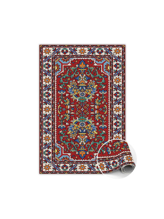 Tulup Правоъгълен Кухненски Килим Червен 150x225см