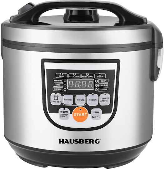 Hausberg Мултикукър 760W с Капацитет 5л Сребрист