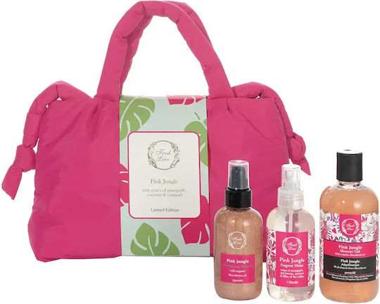 Fresh Line Pink Jungle Travel Set for Body Cleaning 3pcs