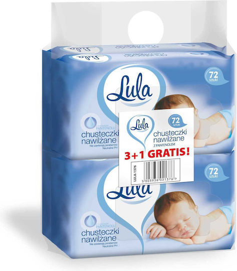 Stella Lula Бебешки Кърпички Без Алкохол и Parabens 4x72 Бройки