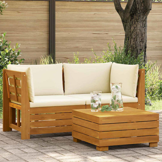 Garten- und Outdoor-Möbelsets Wohnzimmer Typsatz 2 Stück Braun mit Kissen