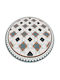 Tulup Runder Geometrischer Teppich mit Rauten Muster Φ50cm Tulup