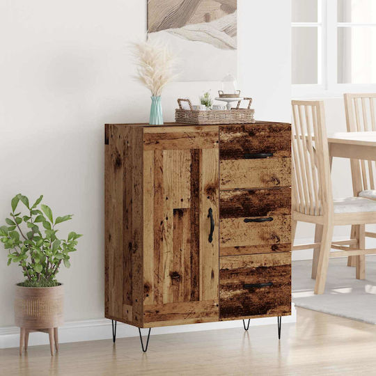 Μπουφές Ξύλινος με Συρτάρια Παλαιό Ξύλο 69.5x34x90cm