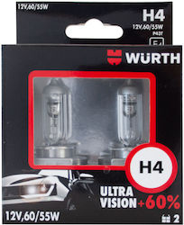 Würth Car Bulb H4-p43t-12v-60/55w 2 Pieces Würth Car Bulb H4-p43t-12v-60/55w 2 Pieces