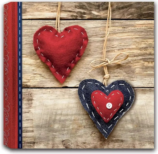 Photo Album Hearts Valentine C 24x24cm 60 Pages Cardboard & Rice Paper Saint Valentine