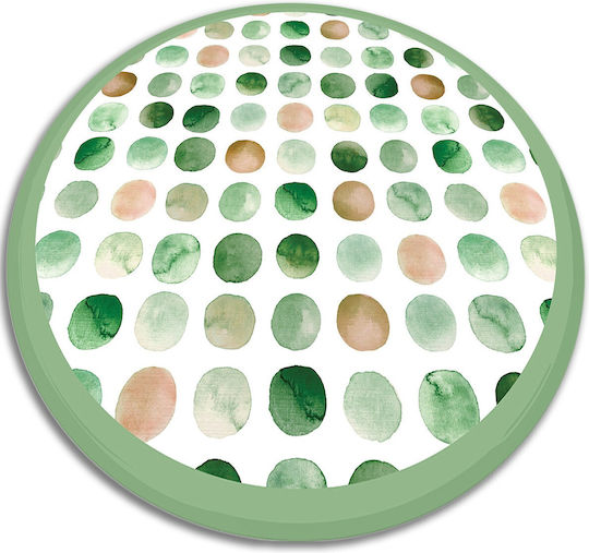 Tulup Pată De Baie Rotundă Verde 140x140cm