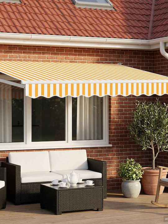 vidaXL Markise Terrasse Gelb 3x2m