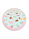 Tulup Tulup Wohnzimmer Teppich Rund Bunte Eiscreme F50cm