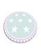 Tulup Covor Rotund Albastru Φ100cm
