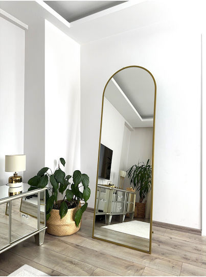 SteweHome SteweHome Boden- oder Standspiegel mit Goldmetallischem Rahmen 180x60cm