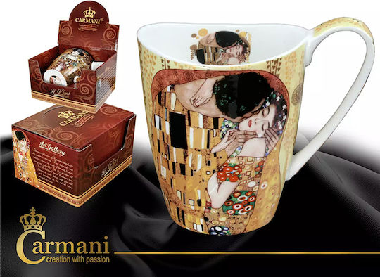 Carmani Klimt Tasse aus Porzellan Gold 400ml
