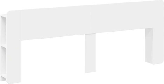 vidaXL Κεφαλάρι Κρεβατιού Ξύλινο Λευκό 215x80cm
