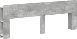 vidaXL Κεφαλάρι Κρεβατιού Ξύλινο Γκρι 215x80cm