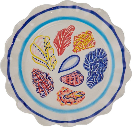 Butlers Coral Coast Placă Joasă Ceramică Multicoloră cu Diametru 22cm
