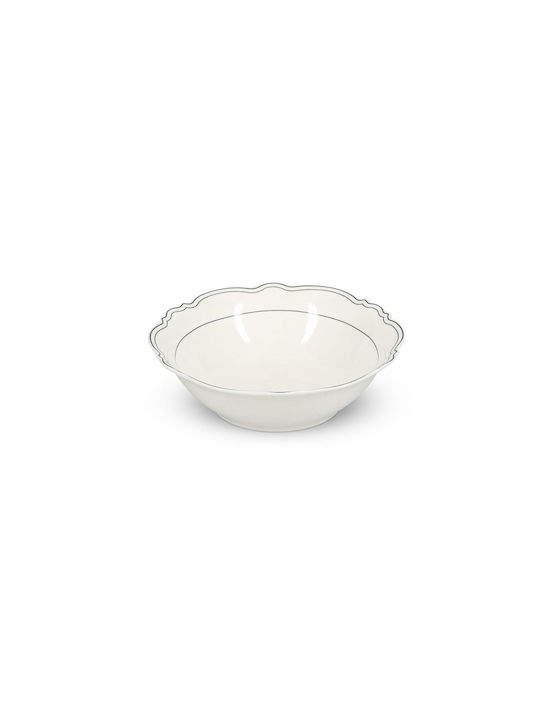 Salt & Pepper Serving Bowl Cereal Round Porcelain Black with Diameter 18cm 2 Pieces