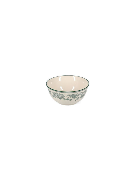 Salt & Pepper Cereal Serving Bowl Round Porcelain Green with Diameter 15cm