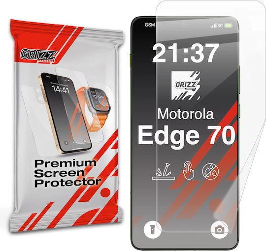 GrizzGlass Keramik Displayschutzfolie Kompatibel mit Motorola Edge 70 Transparent