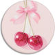 Pop Socket Pink Bow With Cherries